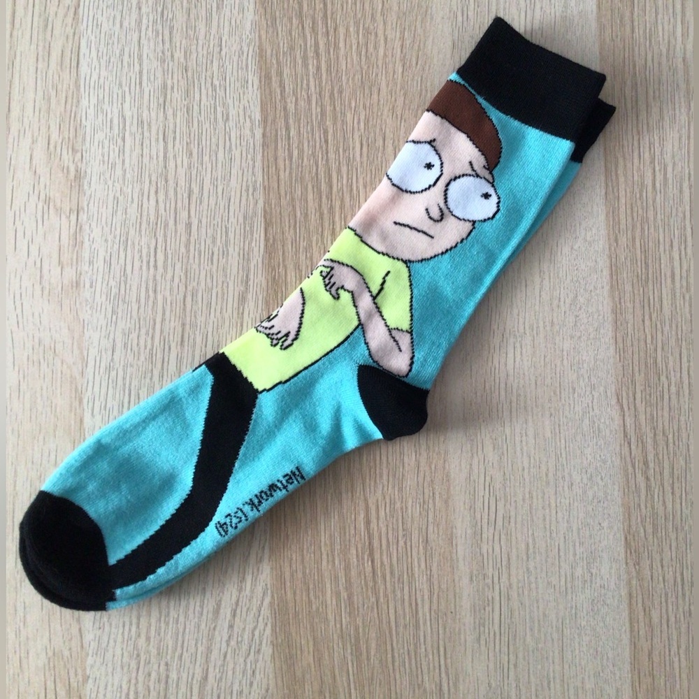 Novelty Aqua Blue Character Crew Socks